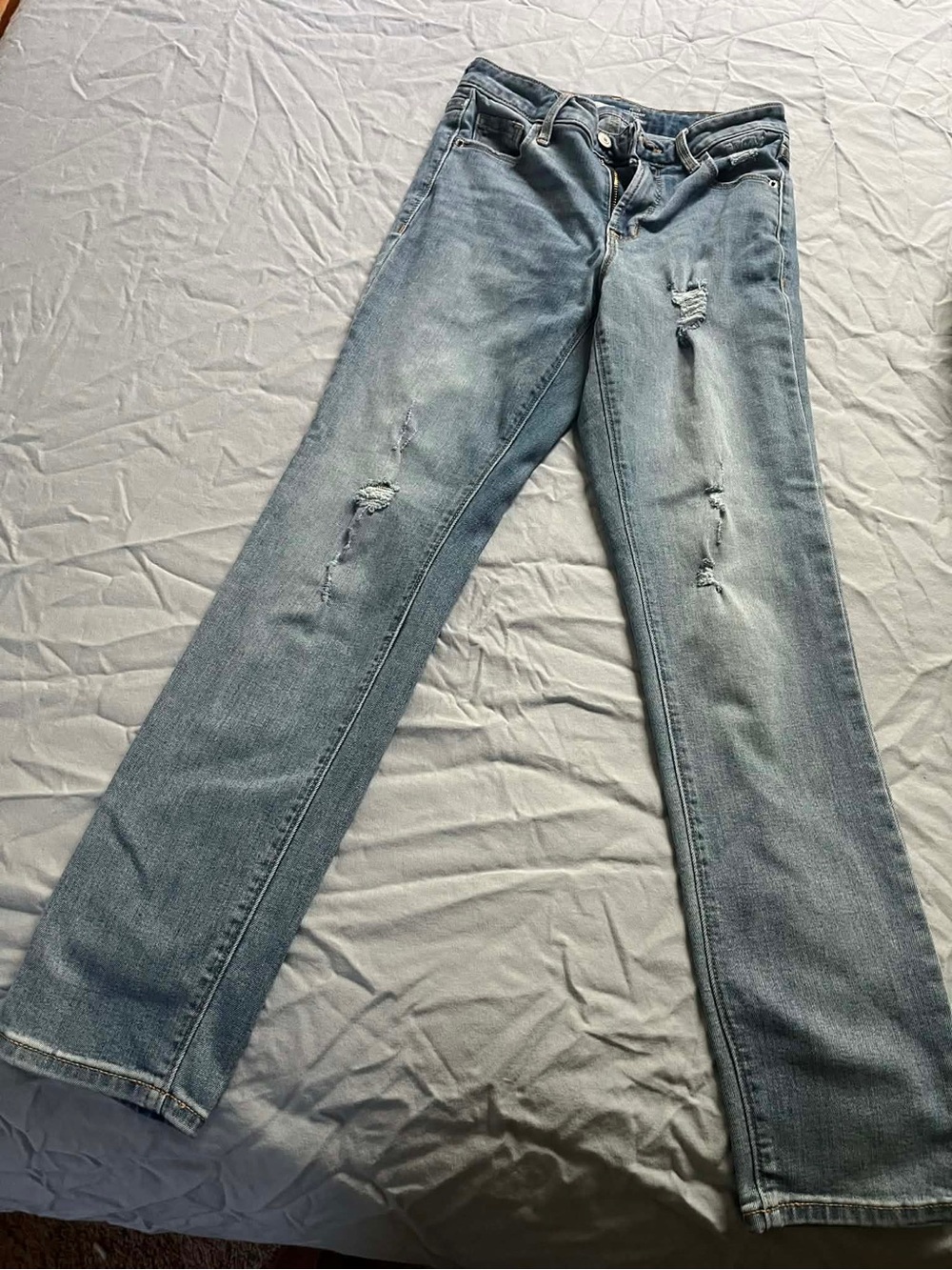 Old Navy Light Blue Slim Straight High-Rise Jeans Size 0